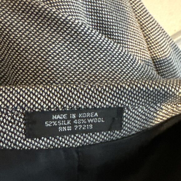 Jones New York Mens 44L Suit Jacket Blazer Gray Silk Wool Double Vented Business - Picture 8 of 9